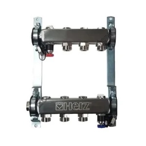 Distrib. inox rad. cu inchidere DN25- 3 cai x G3/4" 1863403 HERZ